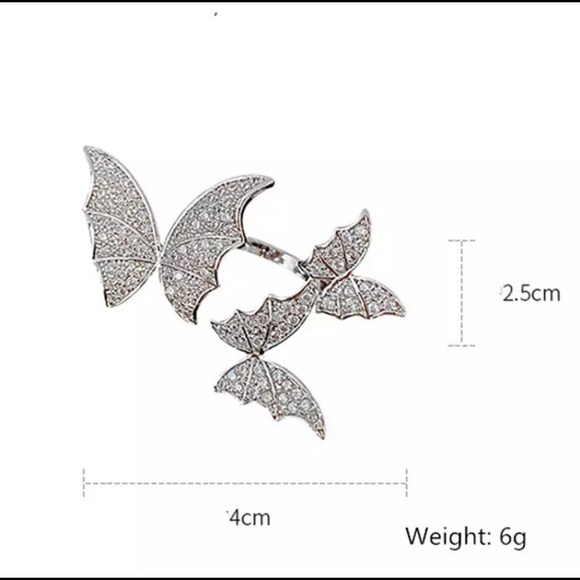 Silver butterfly adjustable ring - Picture 7 of 9